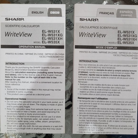 Sharp EL-W535XBSL Scientific Calculator with WriteView - Picture 8 of 9